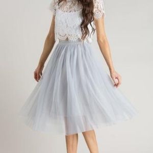 Blue/Grey Tulle Skirt